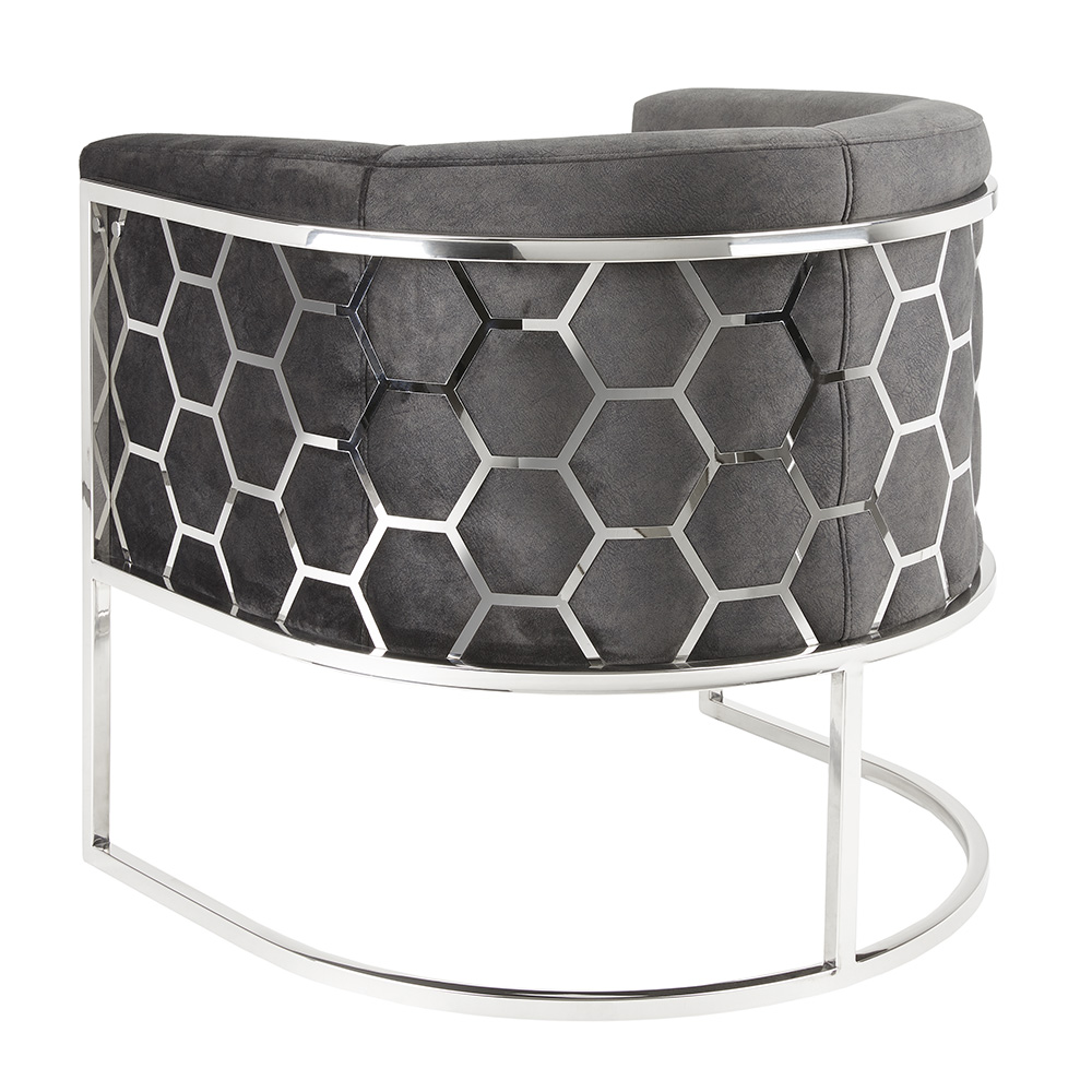 Honeycomb Accent Chair: Black Marble